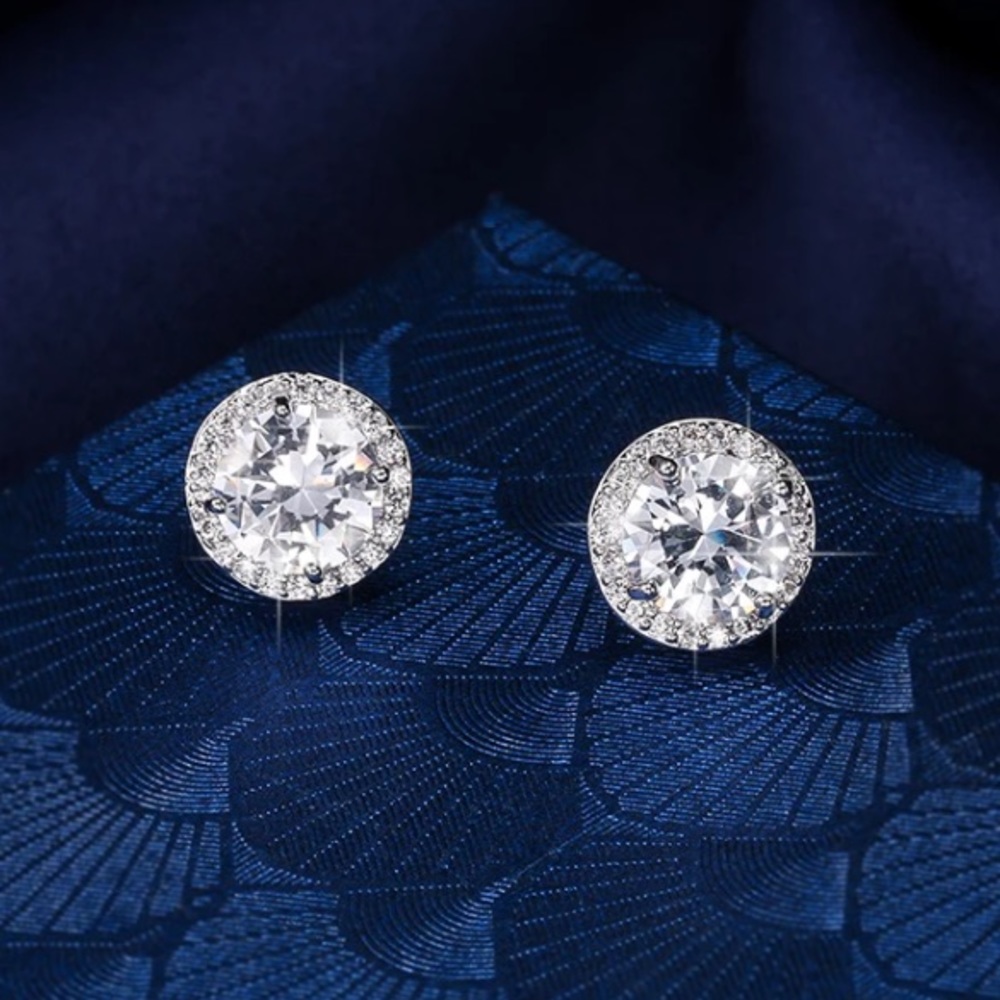New classic shiny round earrings - Picture 4 of 6